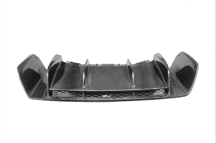 New Modern Carbon Fiber Rear Lip Spoiler for  R8 Tail Bumper Diffuser with Shovel Surround Front Car Restoration Accessory